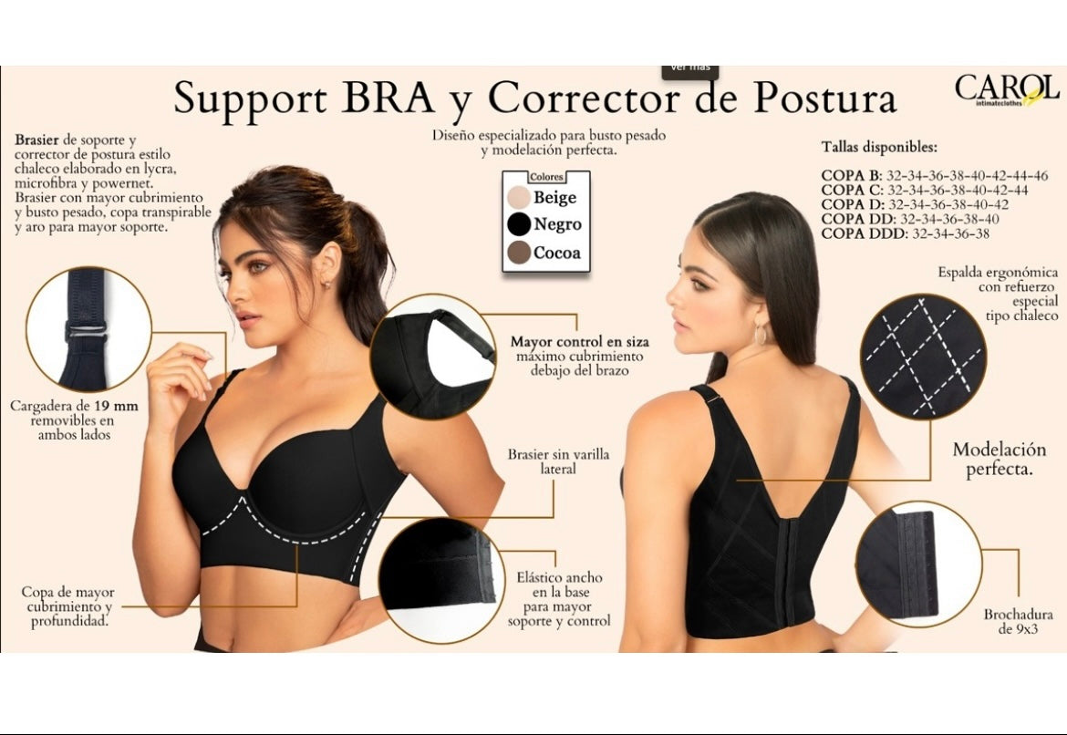 Soporte Bra y corrector de postura Ref:40009 C. D. DD.