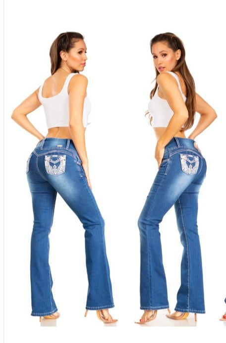 Jeans bota campana Ref:5177