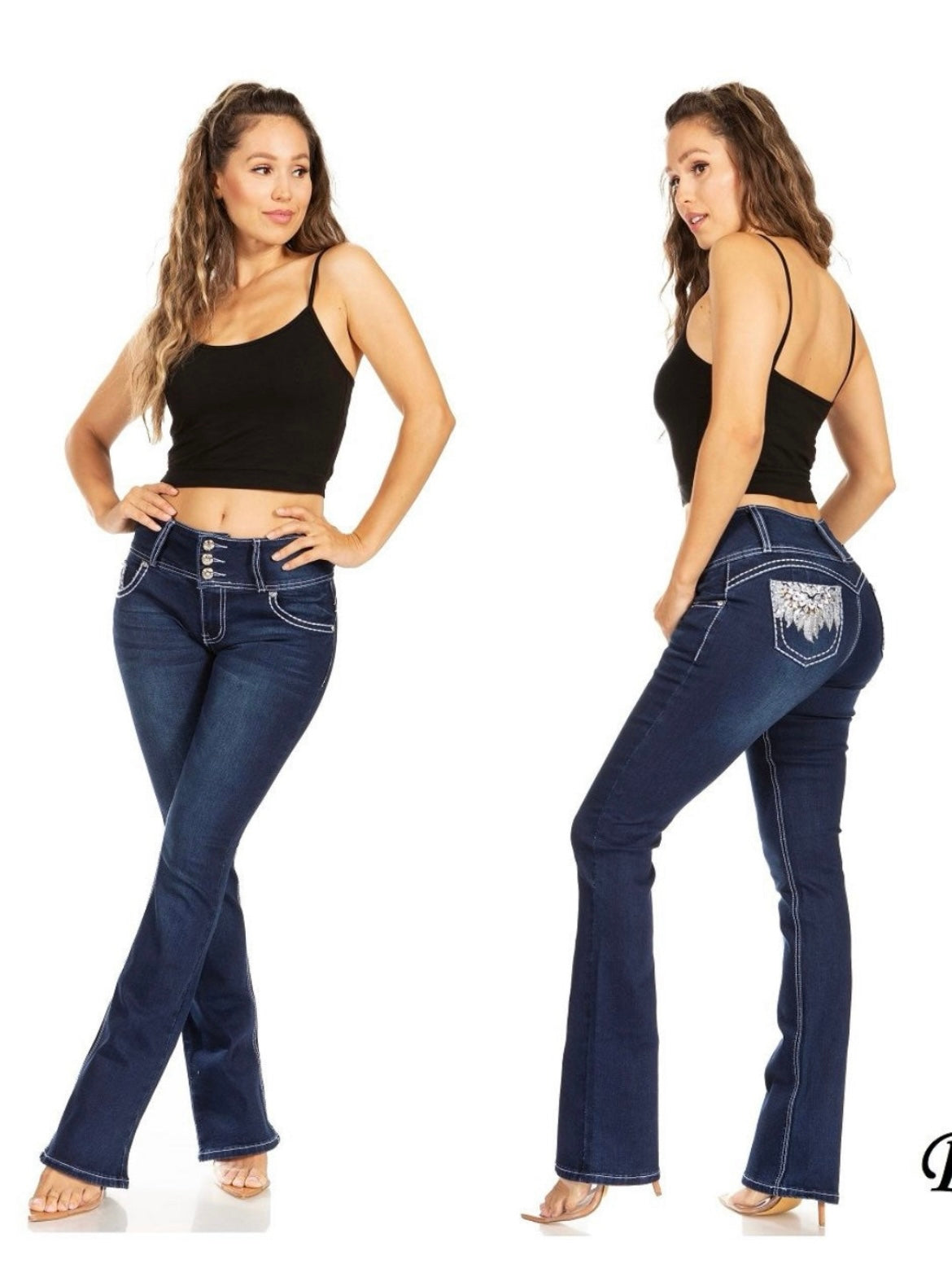Jeans bota campana Ref:3805
