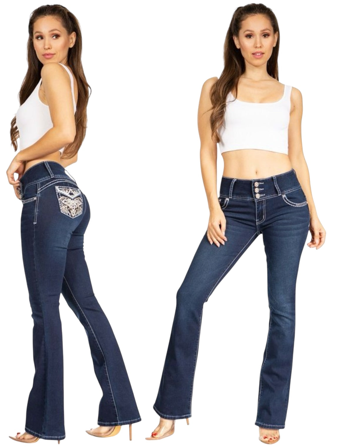 Jeans bota campana Ref:5160