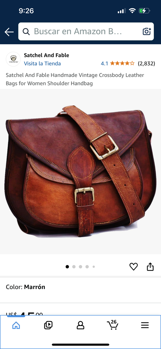 Bolso  en cuero genuino  Ref: 2163