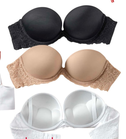Brasier triple realce efecto 3D escote profundo Ref: 091043