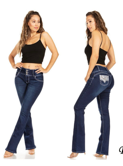 Jeans bota campana Ref:3805